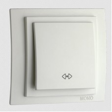 Выключатель Mono Electric Despina/ Larissa одноклавишный перекресный белый 500-001925-112